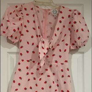 Pink strawberry sundress